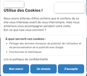 Bannière de Cookies Optimisé RGPD